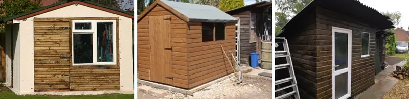 Rendered, timber and dark-clad sheds repaired by Thames Valley Handyman